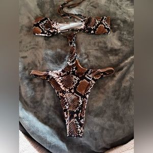 Snake Print Bathing Suit